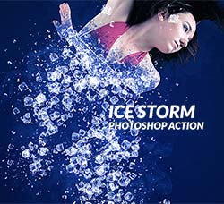 极品PS动作－冰块暴离(含高清视频教程)：Ice Storm Photoshop Action